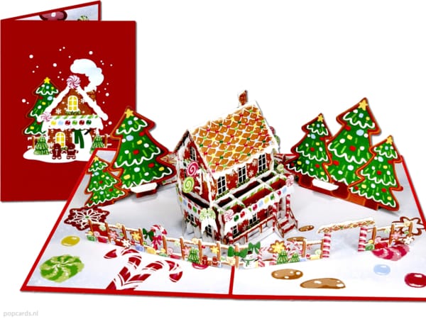 Carte pop-up Popcards – Carte de Noël Maison de bonbons Père Noël Maison de Noël Sapin de Noël Carte de vœux 3D Carte pop-up Popcards – Carte de Noël Maison de bonbons Père Noël Maison de Noël Sapin de Noël Carte de vœux 3D