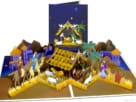 Popcards pop-up card – Christmas card nativity scene Bethlehem Baby Jesus 3 wise men east manger 3D greeting card