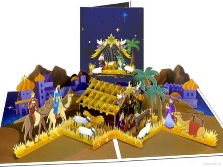 nativity scene new compilation Nativity scene Bethlehem with Joseph, Mary, baby Jesus & the 3 Wise Men pop-up Christmas card Popcards pop-up card – Christmas card nativity scene Bethlehem Baby Jesus 3 wise men east manger 3D greeting card