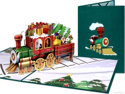Christmas train compilation Super cute Christmas card Steam locomotive with happy animals pop-up card Popcards pop-up card – Christmas train steam locomotive Christmas locomotive Christmas card train locomotive Santa Claus 3D greeting card