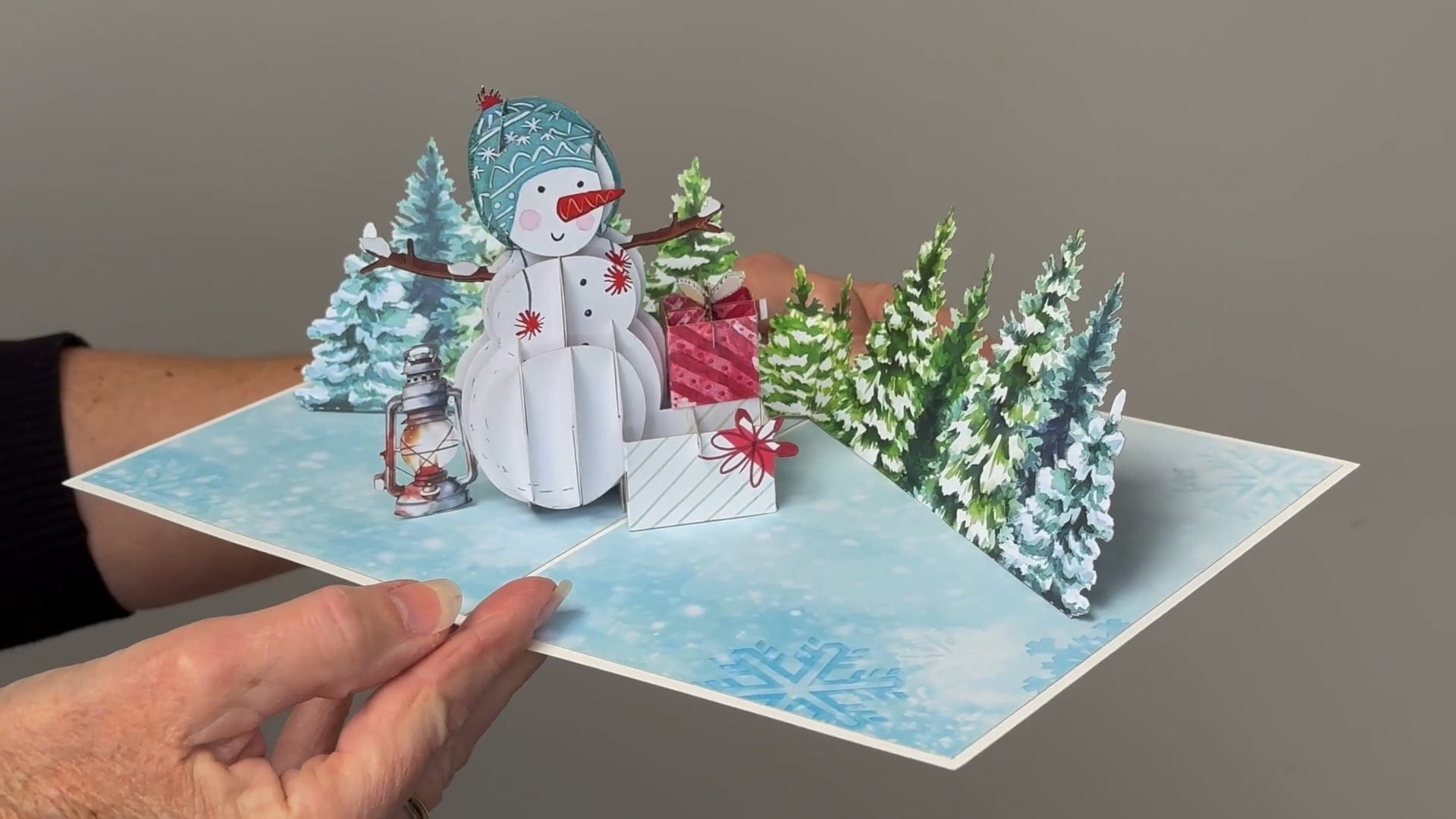 Auguri di buone feste: biglietti d'auguri dal design artistico con pupazzo di neve, biglietti di auguri, opzioni di dimensioni multiple (1, 10, 30 e 50 pezzi) - Italia