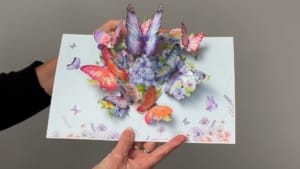 video butterfly art light blue