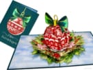 Popcards Pop-Up Karte – Wunderschöne Weihnachtskarte mit dekorierter Weihnachtskugel 3D Karte Grußkarte