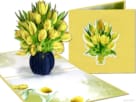 bos tulpen 2 bloemen goud compilatie Prachtige Bos Geel-Oranje Tulpen pop-up kaart met Gouden Cover Popcards pop-up kaart – Verjaardagskaart Lente Bloemen Tulp Bos Tulpen Bloemen Holland Nederland 3D kaart wenskaart