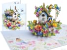 vogelhuisje 2 compilatie Feeëriek Vogelhuisje met Bloemen en Vogeltjes pop-up kaart🐦🌸 Popcards pop-up kaart – Vogel vogelhuisje lente bloemen vogelnest 3D kaart wenskaart