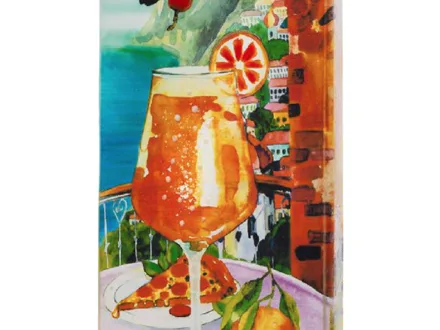 Flatyz Flachkerze, handbemalt -D24014 Italien Aperol Spritz