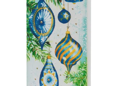 Flatyz flache Kerze, handbemalt - D24018 Weihnachtskugeln, Weihnachtsdekoration