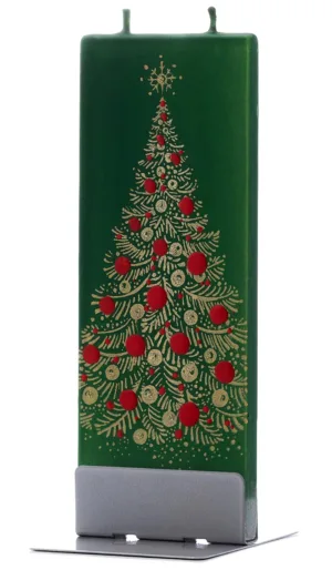 Flatyz flache Kerze, handbemalt -F20308 Weihnachtsbaum