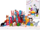 Popcards.nl pop-up carte – anniversaire des chats, fête des chats, anniversaire carte, pop-up carte, vœux en 3D carte